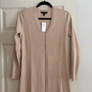 Banana Republic camel Button-Up Sweater/sweater dress size small